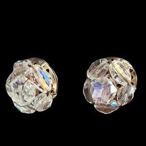 Vintage Crystal Stud Earrings